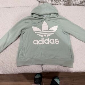 Adidas Mint Green Hoodie with White Logo